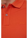 Bavlněné polo tričko BOSS oranžová barva