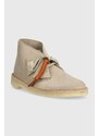 Semišové kotníkové boty Clarks Originals Desert Boot béžová barva, 26155527