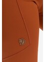 Kraťasy Fjallraven Abisko dámské, oranžová barva, hladké, high waist, F87138.243-243