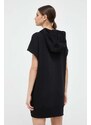 Šaty Dkny černá barva, mini, oversize