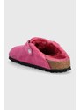 Semišové papuče Birkenstock Boston dámské, růžová barva, 1025552