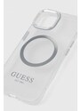 Obal na telefon Guess iPhone 14 6,1 stříbrná barva