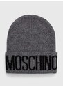 Čepice Moschino šedá barva
