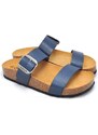Jednoduché a krásné kombinovatelné pantofle Plakton 343004 modrá