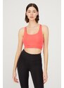 LOS OJOS Coral Lightweight Support Back Detail Covered Sports Bra.