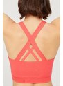 LOS OJOS Coral Lightweight Support Back Detail Covered Sports Bra.