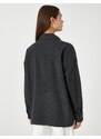 Koton Oversize Shirt Pocket Detailed Buttoned Long Sleeve