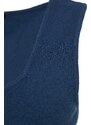 Trendyol Curve Mink-Indigo Basic Ribbed 2-Pack Square Neck Knitted Undershirt