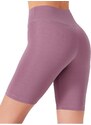 LOS OJOS Women's Lavender High Waist Contouring Cycling Shorts Sport Leggings