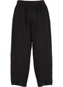 bonprix Lněné kalhoty Loose Fit s pohodlnou pasovkou, délka nad kotníky Černá
