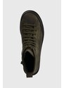 Kožené kotníkové boty Camper Brutus dámské, zelená barva, na plochém podpatku, K400325.037
