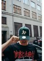 Kšiltovka New Era 9FORTY A-Frame Trucker MLB Team Script Oakland Athletics Dark Green / White