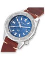 Squale Watches Stříbrné pánské hodinky Squale s koženým páskem 1521 Onda Leather - Silver 42MM Automatic