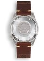 Squale Watches Stříbrné pánské hodinky Squale s koženým páskem 1521 Onda Leather - Silver 42MM Automatic