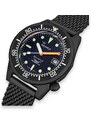 Squale Watches Černé pánské hodinky Squale s ocelovým páskem 1521 Pvd Black Mesh 42MM Automatic