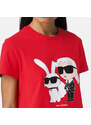 Dámské červené triko Karl Lagerfeld 55427