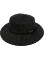 VFstyle Dámský slaměný klobouk Tristan černý