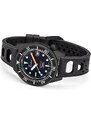 Squale Watches Černé pánské hodinky Squale s gumovým páskem 1521 PVD Rubber - Black 42MM Automatic