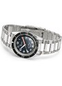 Squale Watches Stříbrné pánské hodinky Squale s ocelovým páskem Sub-39 Black Arabic Bracelet - Silver 40MM Automatic