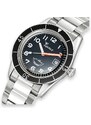 Squale Watches Stříbrné pánské hodinky Squale s ocelovým páskem Sub-39 Black Arabic Bracelet - Silver 40MM Automatic