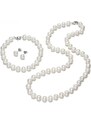 OLIVIE Sada pravých bílých perel 7606