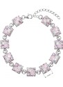 Evolution Group Stříbrný náramek se Swarovski krystaly růžový 33047.3 Magic Rose