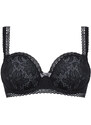 Dámská krajková podprsenka s kosticemi (balkonetka) PLAYTEX UNDERWIRE BALCONNETTE BRA - PLAYTEX - černá