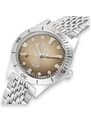 Squale Watches Stříbrné pánské hodinky Squale s ocelovým páskem Super-Squale Sunray Brown Bracelet - Silver 38MM Automatic