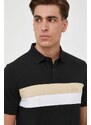 Polo tričko Karl Lagerfeld černá barva