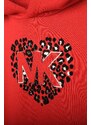 Dětská bavlněná mikina Michael Kors červená barva, s kapucí, s potiskem