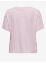Světle růžové dámské tričko ONLY Lucy - Dámské