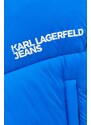 Bunda Karl Lagerfeld Jeans pánská, černá barva, zimní, oversize