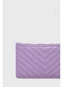 Kožená peněženka Pinko fialová barva, 100251.A0GK