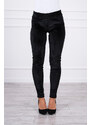 K-Fashion Velurové kalhoty černé