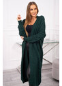 K-Fashion Bublinový svetr s rukávy tmavě zelený