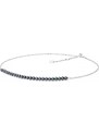 Stříbrný náhrdelník Gaura s černou perlou Planet Shop