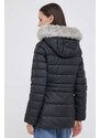 Péřová bunda Tommy Hilfiger dámská, černá barva, zimní