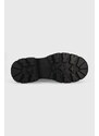 Boty s gumou Pepe Jeans SODA PLUS dámské, černá barva, na plochém podpatku, PLS50489
