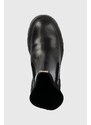 Boty s gumou Pepe Jeans SODA PLUS dámské, černá barva, na plochém podpatku, PLS50489