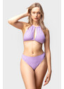 VFstyle Plavky brazilky Elizabeth žebrované fialové Velikost: XS