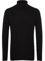 Trendyol Black Slim Fit Turtleneck Raglan Sleeve Basic Knitwear Sweater