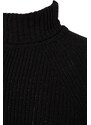 Trendyol Black Slim Fit Turtleneck Raglan Sleeve Basic Knitwear Sweater