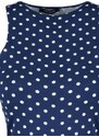 Trendyol Navy Blue Polka Dot Printed Cotton Halterneck Fitted/Slip-On Knitted Singlets