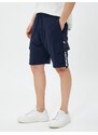 Koton Cargo Shorts with Pockets, Buttons and Ribbed.