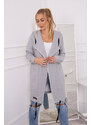 K-Fashion Zateplená bunda s kapucí šedá