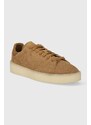 Semišové sneakers boty adidas Originals Stan Smith hnědá barva