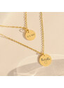MIDORINI.CZ Dvojitý personalizovaný náhrdelník s medailonkem, vlastní text na přání, chirurgická ocel