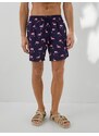 Koton Marine Shorts with Flamingo Print. A drawstring waist with pocket.