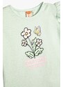 Koton Baby Girl Crew Neck Sleeveless Ruffle Floral Print T-Shirt 3smg30019ak