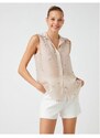 Koton Embroidered Sleeveless Shirt